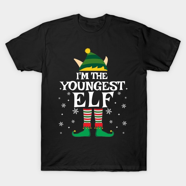 I'm The Youngest Elf Matching Family Christmas Pajama shirt T-Shirt by TheMjProduction